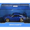 2025 Porsche 911 (992.2) GT3 Weissach Package Blue with Carbon Stripe Limited Edition to 240 pieces Worldwide 1/64 Diecast Model Car by Minichamps