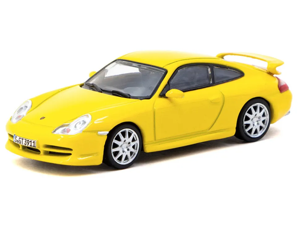 Porsche 911 GT3 (996) Yellow "Global64" Series 1/64 Diecast Model by Tarmac Works