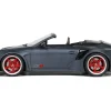 Porsche 911 LB-Works Alpha 9 Gray with Black Hood 1/18 Model Car by GT Spirit