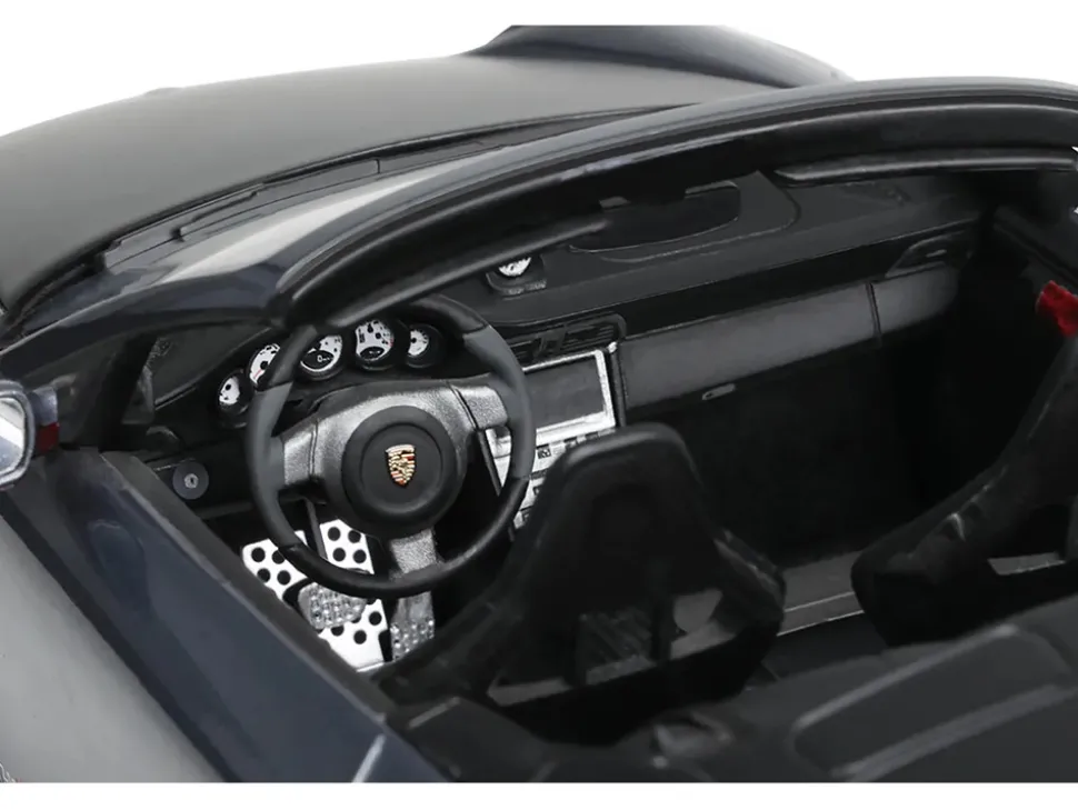 Porsche 911 LB-Works Alpha 9 Gray with Black Hood 1/18 Model Car by GT Spirit