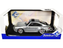 1996 Porsche 911 (993) 4S Polar Silver Metallic 1/18 Diecast Model Car by Solido