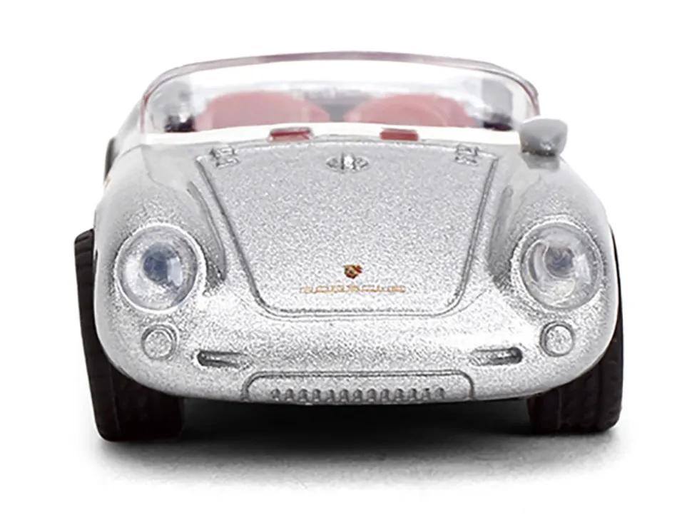 1955 Porsche 550 Spyder Silver Metallic with Red Interior "Collection" Series 1/64 Diecast Model Car by Majorette