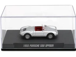 1955 Porsche 550 Spyder Silver Metallic with Red Interior