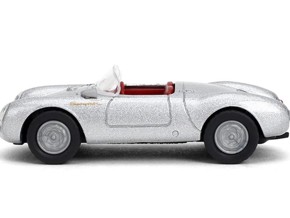 1955 Porsche 550 Spyder Silver Metallic with Red Interior "Collection" Series 1/64 Diecast Model Car by Majorette