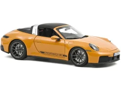 2024 Porsche 911 Targa Bahama Yellow with Black Stripes 1/18 Diecast Model Car by Norev