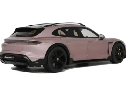 2022 Porsche Taycan Turbo S Cross Turismo Pink Metallic 1/18 Model Car by GT Spirit