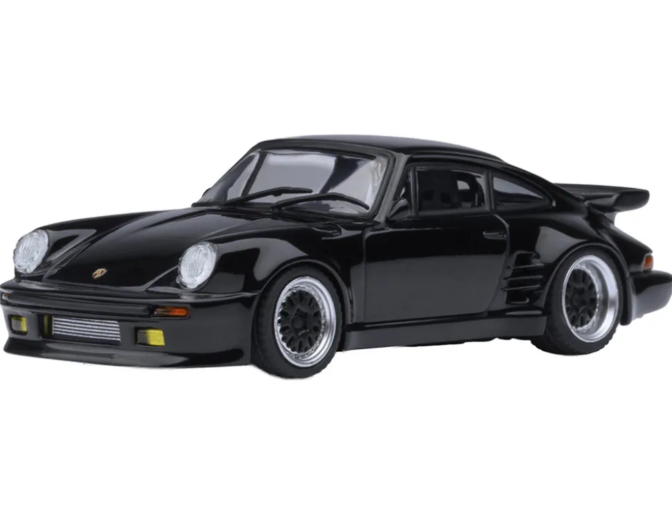 Porsche 911 (930) Turbo "Blackbird" Black "Wangan Midnight - Comic #1 Version" Manga 1/64 Model Car by Autoart