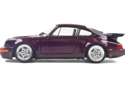 1990 Porsche 911 (964) Turbo Violet Blue Metallic 1/18 Diecast Model Car by Solido