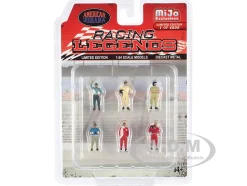 Racing Legends 6 piece Diecast Set 6 Driver Figures Limited Edition 4800 pieces Worldwide 1/64 Scale Models American Diorama AD-76503MJ