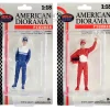 Racing Legends 90's Figures A and B Set of 2 for 1/18 Scale Models American Diorama 76355-76356
