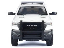 2019 RAM 1500 Laramie Crew Cab Pickup Truck with Truck Bed Camper White 