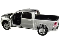 2019 RAM 1500 Laramie Crew Cab Pickup Truck Silver 1/24 Diecast Model Car Motormax 79357