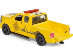 Ram 1500 Pickup Truck Yellow with Compressor Trailer and Worker Figure with Accessories Set 1/50 Diecast Models Siku 3505