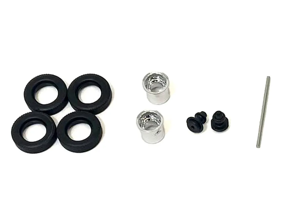 Rear Hypoid Wheelset Chrome 1/87 (HO) Plastic Model by Promotex