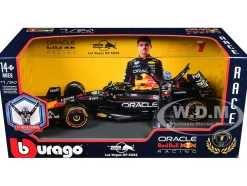 Red Bull Racing RB20 #1 Max Verstappen "Oracle" Winner Formula One F1 Championship "Drivers' Champion" (2024) with Driver Figure 1/24 Diecast Model Car by Bburago