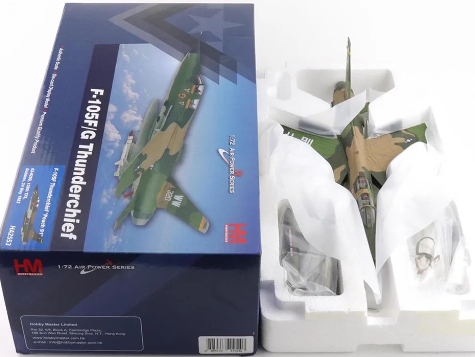 Republic F-105F Thunderchief Fighter-Bomber Aircraft "63-8299, Peach 91, 128th Tactical Fighter Squadron, Georgia ANG, Dobbins Air Reserve Base" United States Air Force "Air Power Series" 1/72 Diecast Model by Hobby Master