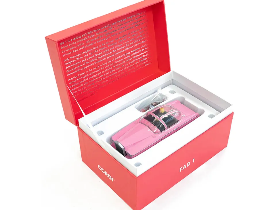 Rolls Royce FAB 1 Pink with Figures "Thunderbirds" (1965-1966) TV Series "F.A.B. Collection" Diecast Model Car by Corgi