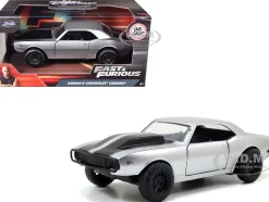 Roman's Chevrolet Camaro Z/28 Silver Black Stripes Fast & Furious 7 2015 Movie 1/32 Diecast Model Car Jada 97186