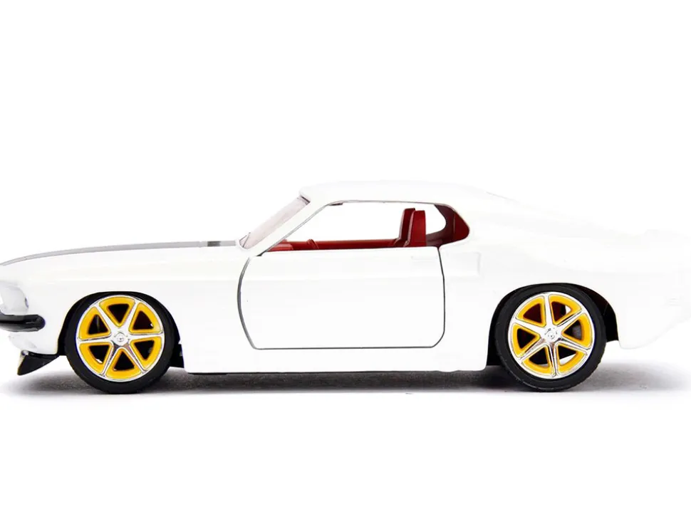 Roman's Ford Mustang White Red Interior Fast Furious Movie 1/32 Diecast Model Car Jada 99517