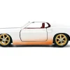 Roman's Ford Mustang White with Black Stripes and Red Interior (Dirty Version) "Fast & Furious" Movie "Fast & Furious 25th Anniversary" Series 1/32 Diecast Model Car by Jada