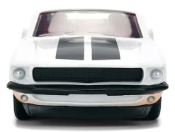 Roman's Ford Mustang White with Black Stripes and Red Interior (Dirty Version) "Fast & Furious" Movie "Fast & Furious 25th Anniversary" Series 1/32 Diecast Model Car by Jada