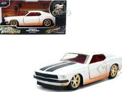 Roman's Ford Mustang White with Black Stripes and Red Interior (Dirty Version) 