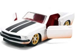 Roman's Ford Mustang White with Black Stripes and Red Interior (Dirty Version) 