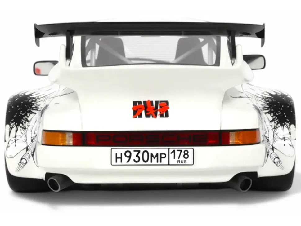 2024 RWB Akira White with Graphics "Akira" (1988) Movie 1/18 Model Car by GT Spirit