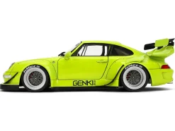 RWB Body Kit "Genki" Lime Green "Pink Slips" Series 1/18 Diecast Model Car by Jada