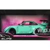 RWB Body Kit "Kei Kishi" Light Blue "Pink Slips" Series 1/18 Diecast Model Car by Jada