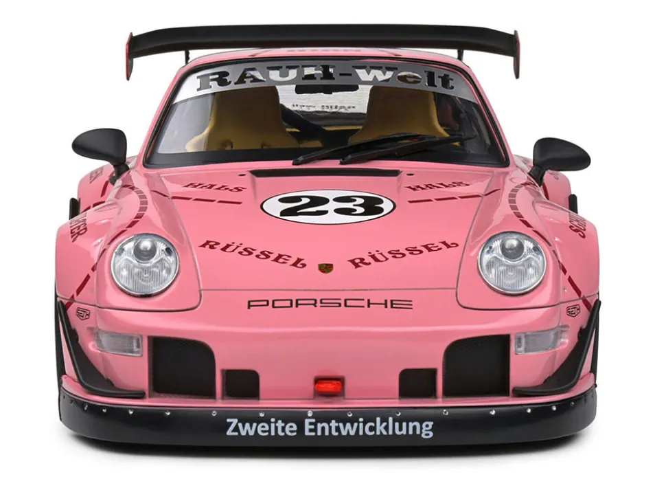 2020 RWB Bodykit #23 "Pink Pig" Pink with Graphics 1/18 Diecast Model Car by Solido