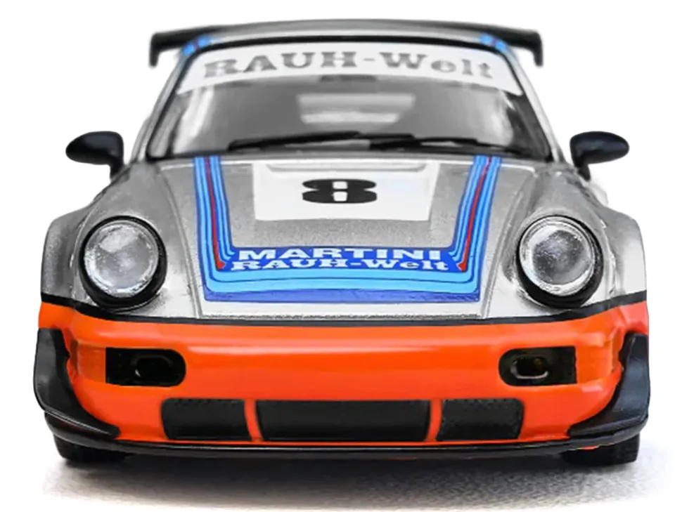 RWB 964 #8 "Ichiban Boshi - Martini Racing" Silver Metallic with Stripes 1/64 Diecast Model Car by Model Model