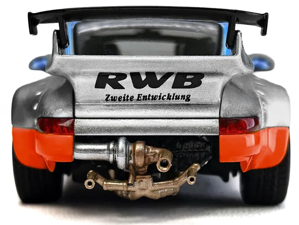 RWB 964 #8 "Ichiban Boshi - Martini Racing" Silver Metallic with Stripes 1/64 Diecast Model Car by Model Model