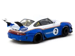 RWB 993 #2 "Liberty Walk" White and Blue Metallic with Container Packaging "Hobby64" Series 1/64 Diecast Model Car by Tarmac Works