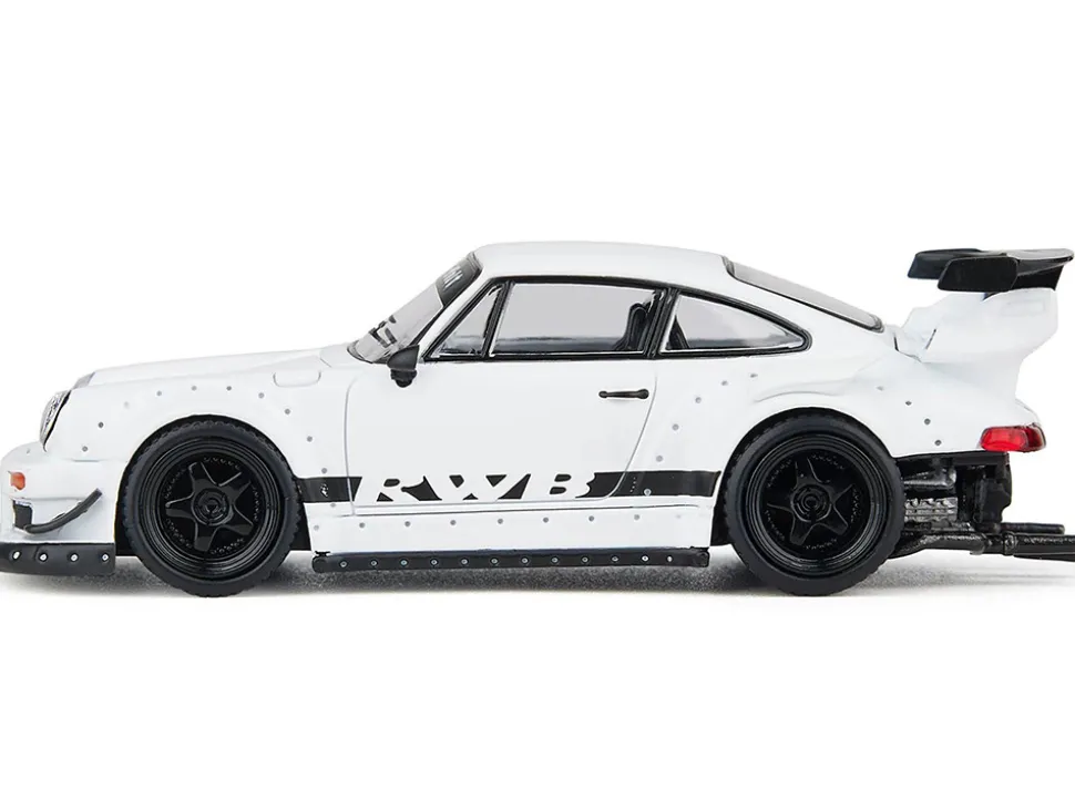 RWB 930 Matt White with Black Stripes 1/64 Diecast Model Car by Model Model