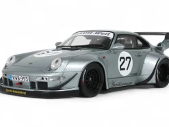 2024 RWB Yuiitsumuni #27 Silver Metallic 1/18 Model Car by GT Spirit