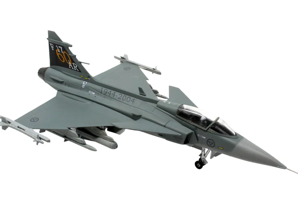Saab JAS 39A Gripen Fighter Aircraft "17 Wing, 60th Anniversary Livery, Ronneby Air Show" (2004) Swedish Air Force 1/72 Diecast Model Airplane by Aviation 72