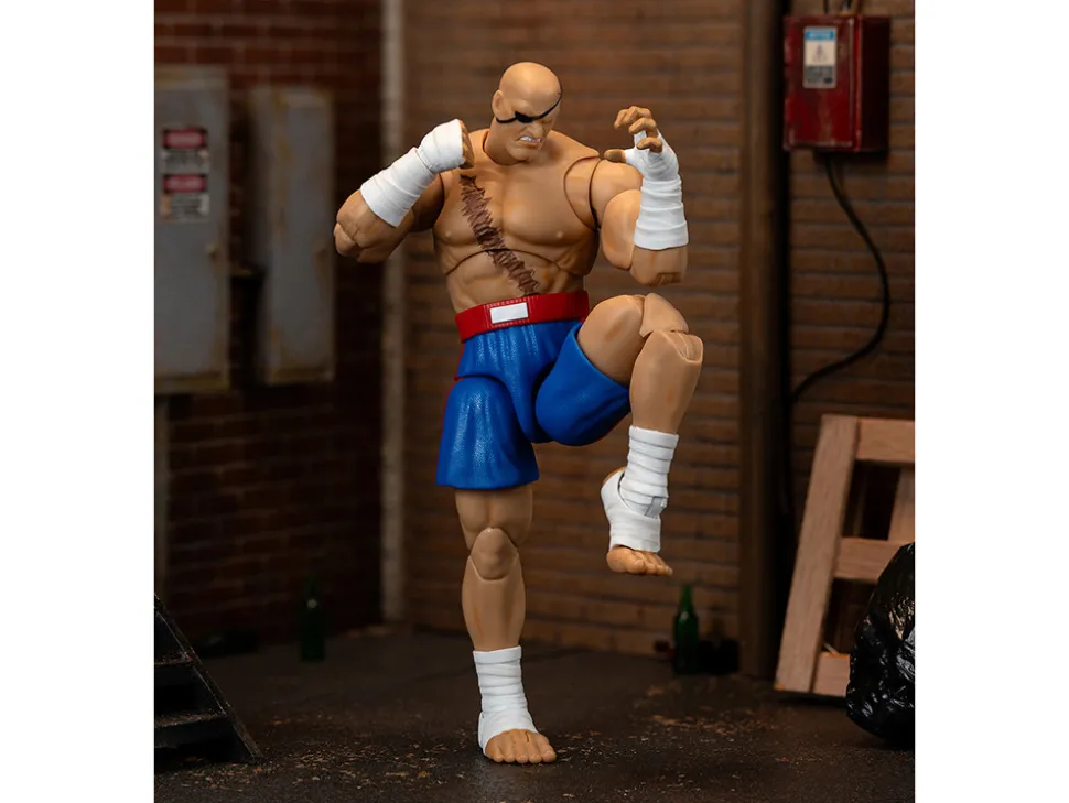 Sagat 7.5" Moveable Figure with Accessories and Alternate Head and Hands "Ultra Street Fighter II: The Final Challengers" (2017) Video Game Model by Jada