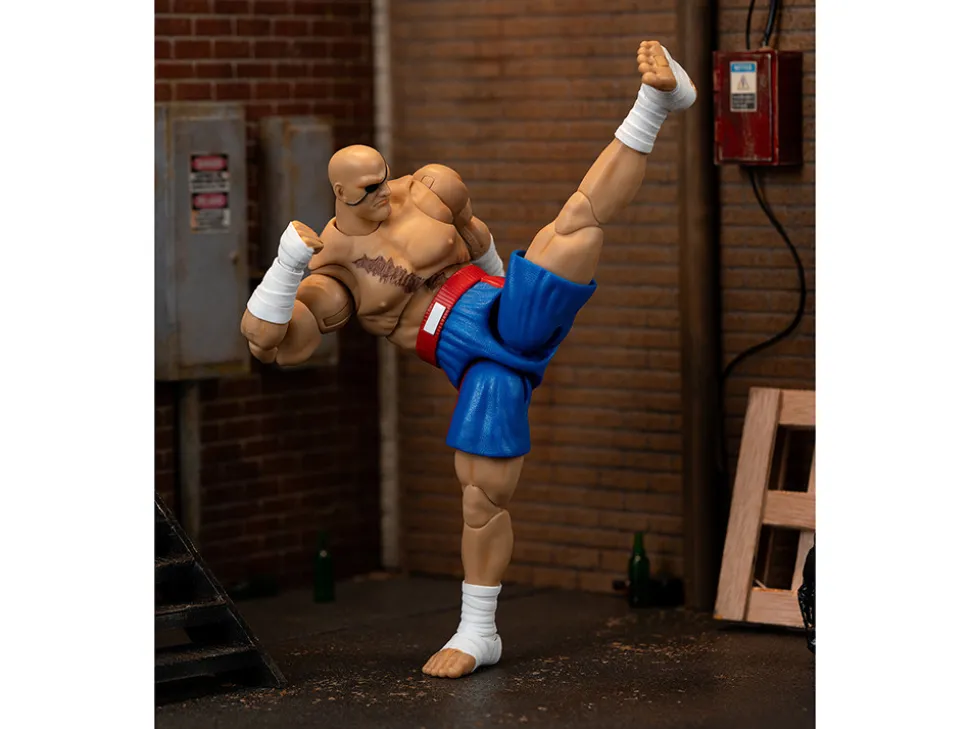 Sagat 7.5" Moveable Figure with Accessories and Alternate Head and Hands "Ultra Street Fighter II: The Final Challengers" (2017) Video Game Model by Jada