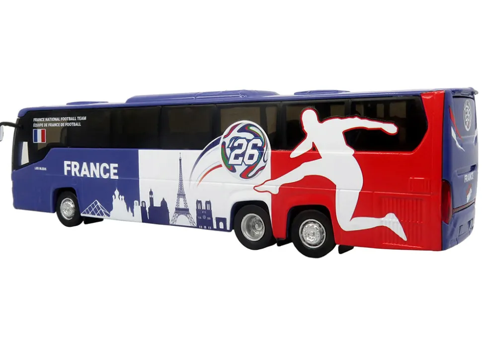 Scania Touring HD Coach Bus "France National Football Team" Blue with Graphics "International Federation of the Global Game" Series Limited Edition to 504 pieces Worldwide 1/87 (HO) Diecast Model by Iconic Replicas