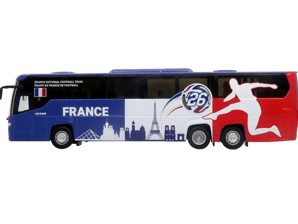Scania Touring HD Coach Bus "France National Football Team" Blue with Graphics "International Federation of the Global Game" Series Limited Edition to 504 pieces Worldwide 1/87 (HO) Diecast Model by Iconic Replicas