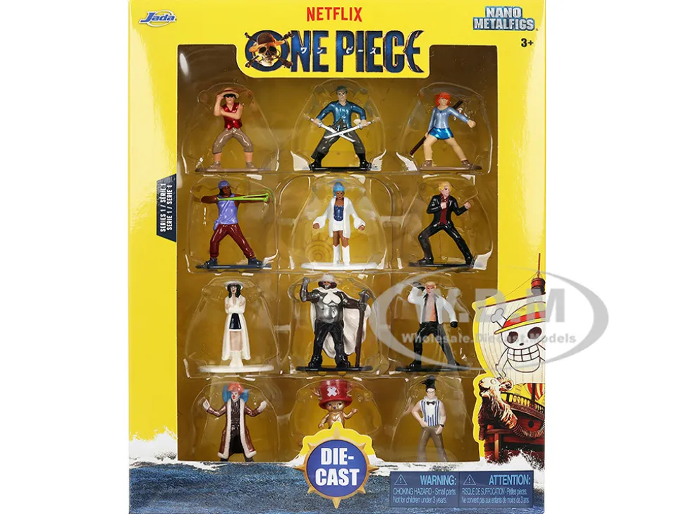 Set of 12 Diecast Figures "One Piece" (2023-Current) TV Series "Nano Metalfigs" Series Diecast Models by Jada