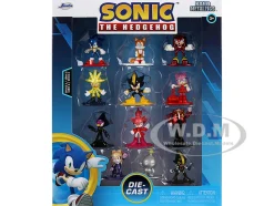 Set of 12 Diecast Figures "Sonic The Hedgehog" Video Games "Nano Metalfigs" Series Diecast Models by Jada