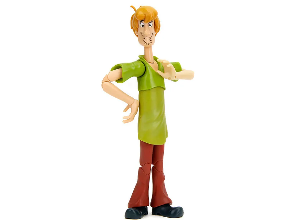 Shaggy Rogers 6.5" Moveable Figure with Accessories and Alternate Head and Hands "Scooby-Doo!" Franchise Model by Jada