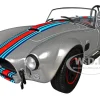 1965 Shelby Cobra 427 MKII "Solido Works M Racing Tribute" Gray Metallic with Stripes 1/18 Diecast Model Car by Solido