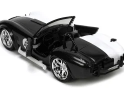 1965 Shelby Cobra 427 S/C #2 Black Metallic White Harvey Two-Face Diecast Figure Batman Hollywood Rides Series 1/32 Diecast Model Car Jada 33091