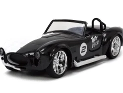 1965 Shelby Cobra 427 S/C #2 Black Metallic White Harvey Two-Face Diecast Figure Batman Hollywood Rides Series 1/32 Diecast Model Car Jada 33091