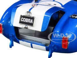 Shelby Cobra 427 S/C #21 Blue Metallic White Stripes 1/18 Diecast Model Car Shelby Collectibles SC112