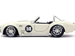 1965 Shelby Cobra 427 S/C #58 Cream Bigtime Muscle 1/24 Diecast Model Car Jada 31864