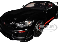 Shelby GT500 "Code Red" Black with Red Stripes "Pink Slips" Series 1/18 Diecast Model Car by Jada